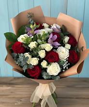 Букет цветов из:  Розы и Альстромерии #REPLACE_PRED# Туме