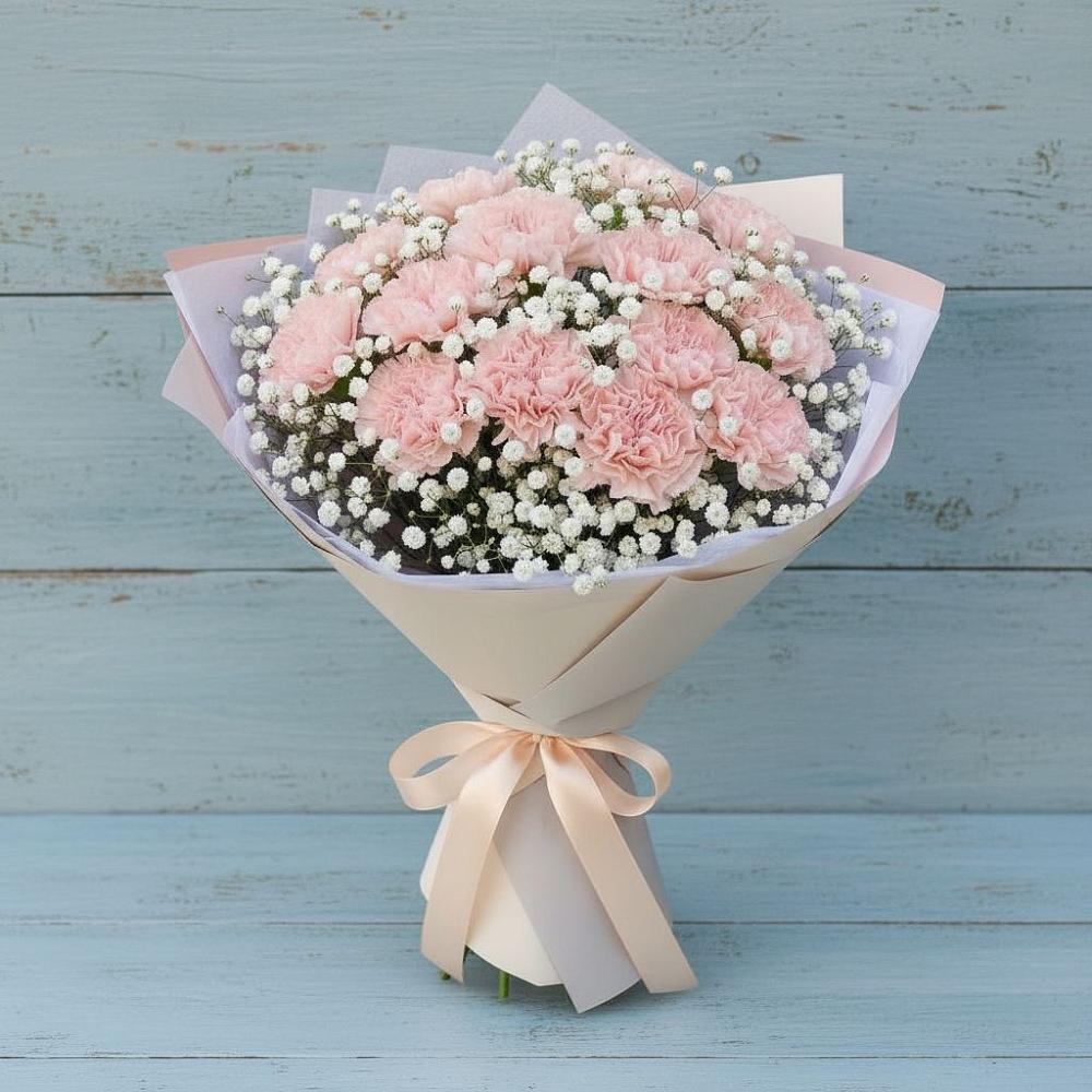 Букет цветов из: Гвоздики в Туме