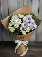 Букет цветов из:  Хризантемы и Розы в Туме