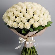 Букет 101 беля роза Белоснежка в Туме
