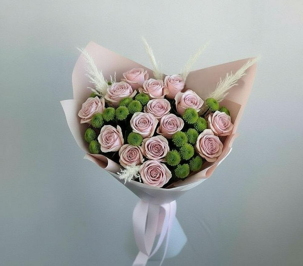 Букет цветов из: Розы и Хризантемы в Туме