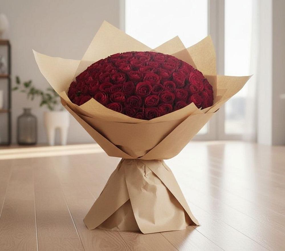 Букет 101 Красная роза в Туме