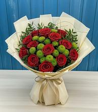 Букет цветов из:  Розы и Хризантемы в Туме