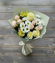 Букет цветов из:  Альстромерии, Розы и Хризантемы #REPLACE_PRED# Туме
