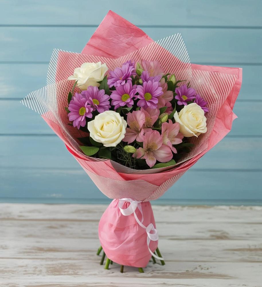 Букет цветов из: Герберы в Туме