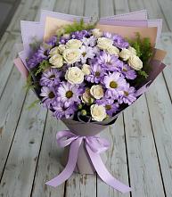 Букет цветов из:  Хризантемы и Розы в Туме